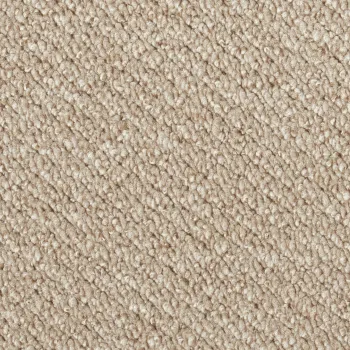 Rechteckige Draufsicht vom Vorwerk Telma Teppichboden in hellbeige – heller Teppich für luftige Raumwirkung